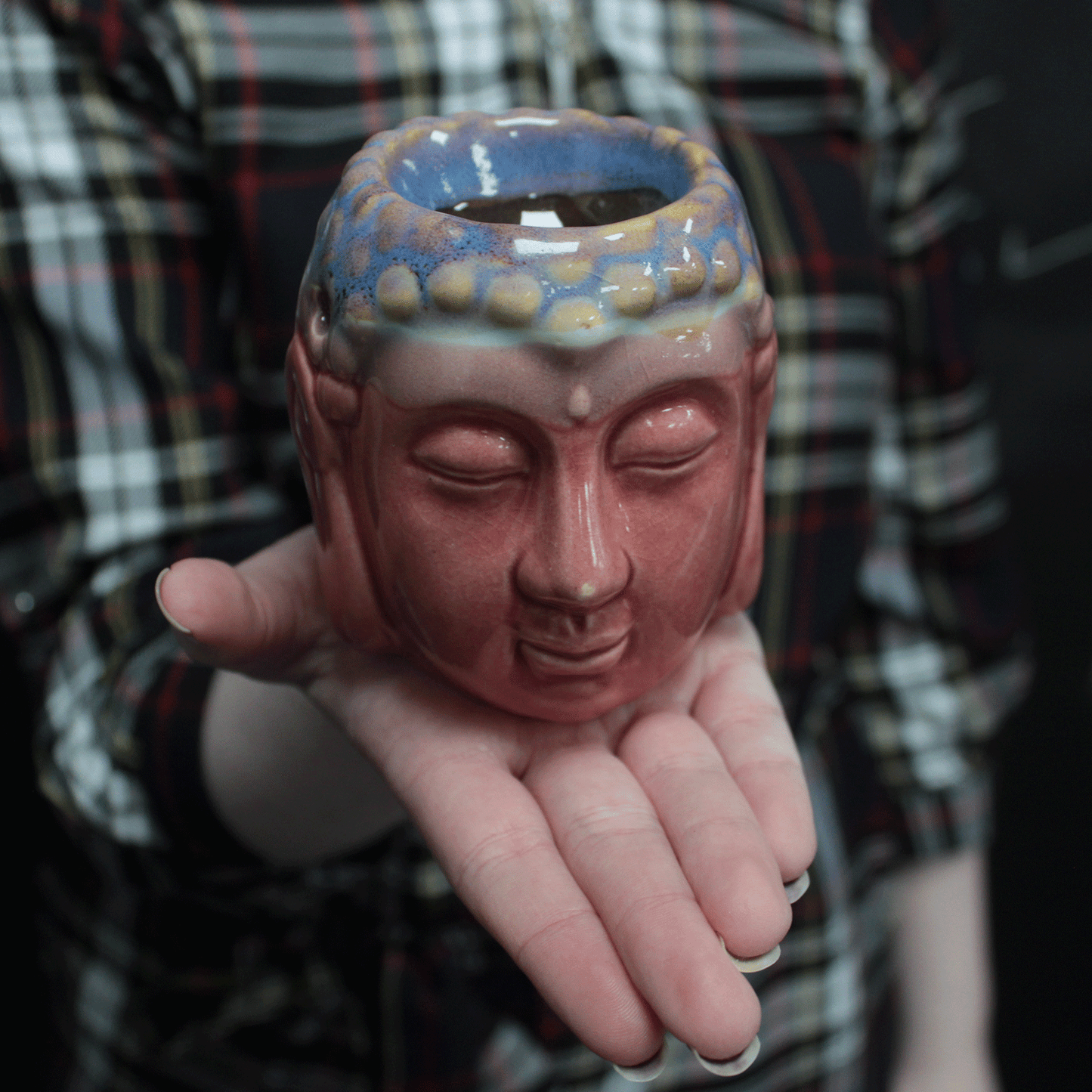 Buddha head oil burner