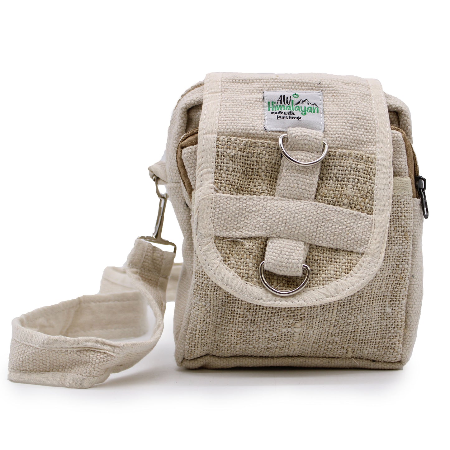 Body-Cross travel bag made of natural hemp and cotton