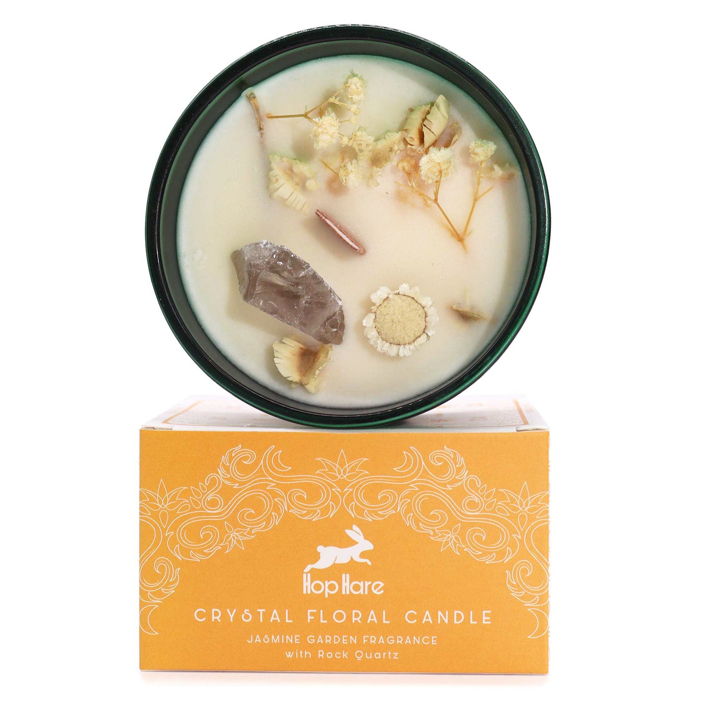 Hop Hare Crystal Magic Flower Candle