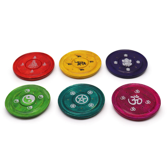 Assorted design incense plates