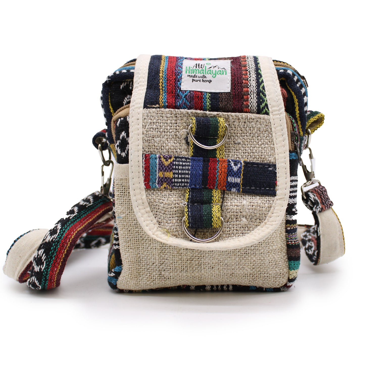 Body-Cross travel bag made of natural hemp and cotton